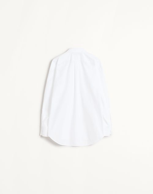 Valentino - Cotton Popeline Shirt - White - Woman - Shirts And Tops