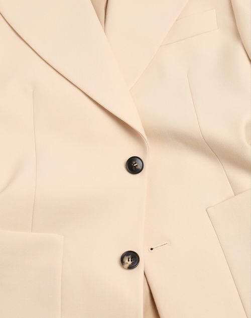 Valentino - Single-breasted Wool Gabardine Jacket - Butter - Man - Coats And Blazers