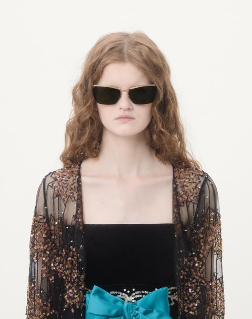 Valentino - Embroidered Velvet Top - Black - Woman - Shirts & Tops