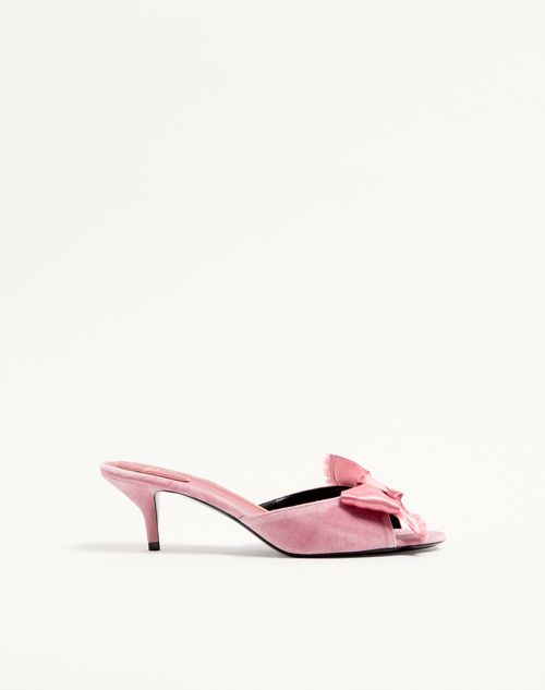 Valentino Garavani - Sandalo Slide Marie A In Velluto 55mm - Rosa - Donna - Sandali