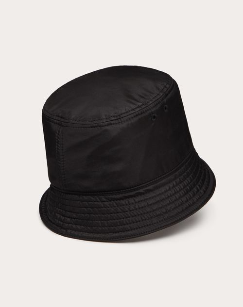 Valentino Garavani - Vlogo Signature Silk Bucket Hat - Black - Man - Hats And Gloves