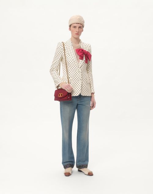 Valentino Garavani - Valentino Garavani Vain Small Shoulder Bag In Crocodile Leather - Red - Woman - Shoulder Bags