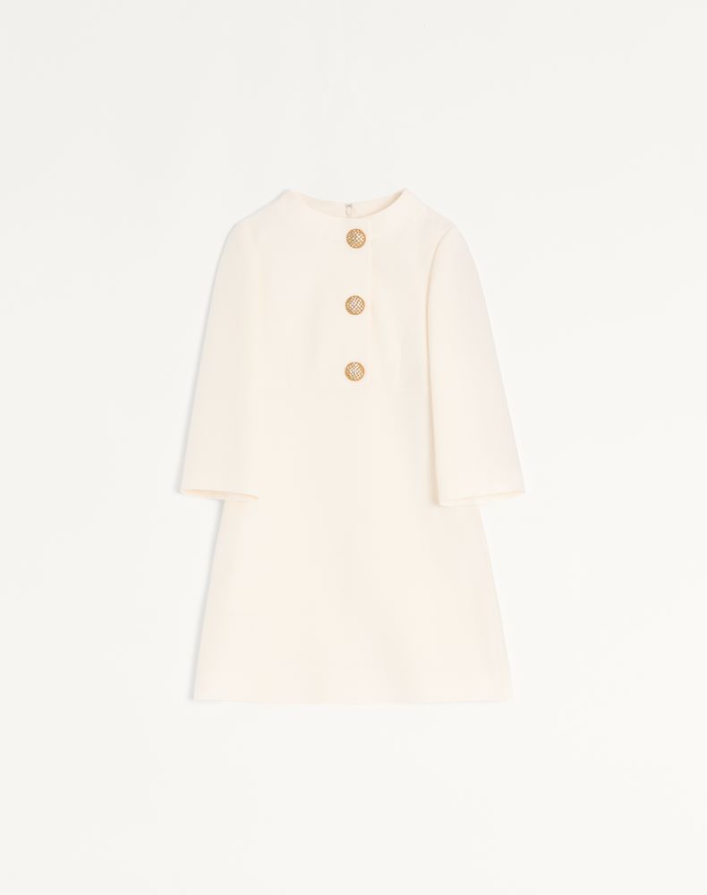 Valentino Women's Ivory Crepe Couture Short Dress Woman 48
