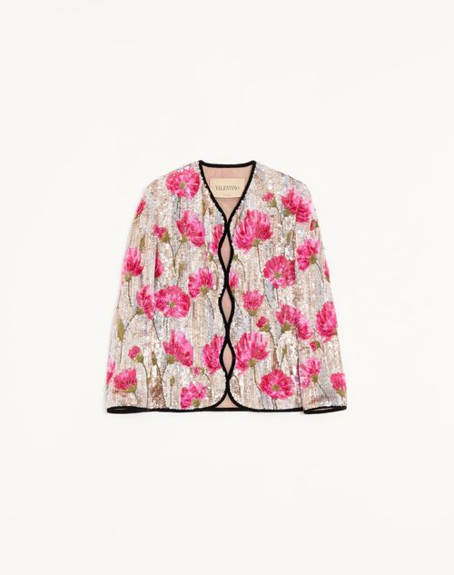 Valentino - 엠브로이더리 오간자 재킷 - 멀티컬러 - 여성 - 코트 & 아우터웨어