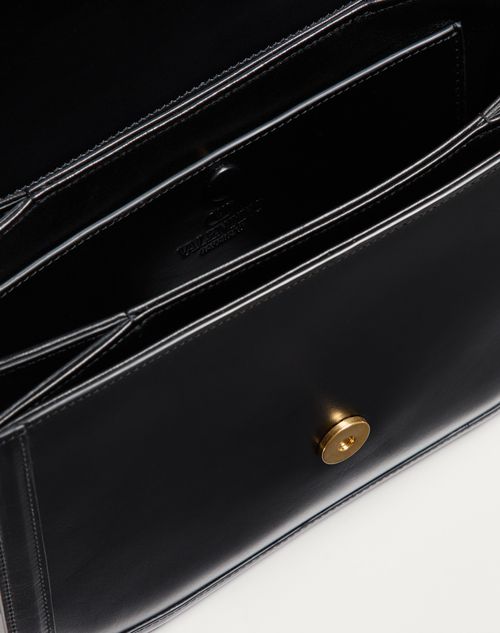 Valentino Garavani - Valentino Garavani 9to5 Smooth Calfskin Shoulder Bag - Black - Woman - Shoulder Bags