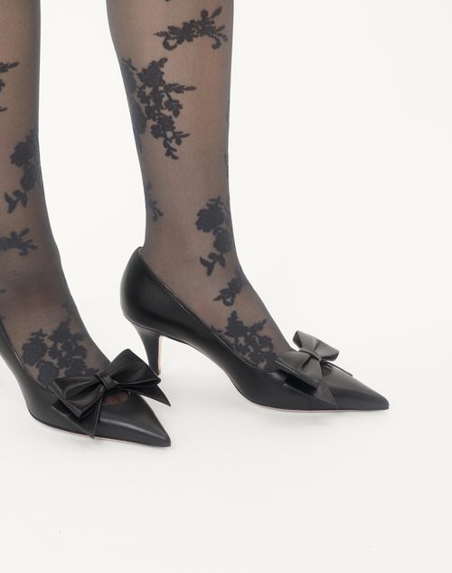 Valentino Garavani - ボウワウ キッドスキン パンプス 65mm - ブラック - ウィメンズ - パンプス