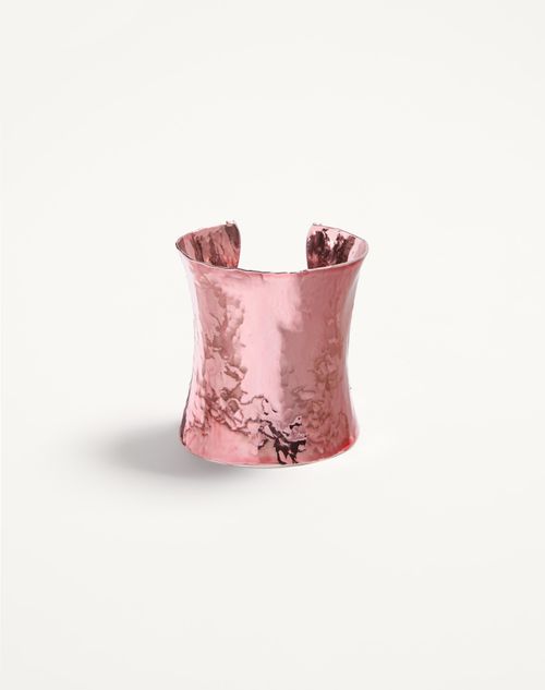 Valentino Garavani - Cuffy Laminated Metal Bracelet - Pink - Woman - Jewellery