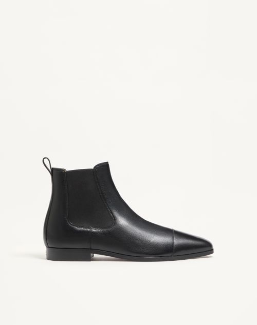 Valentino Garavani - Mockers Ankle Boot In Kidskin - Black - Man - Boots