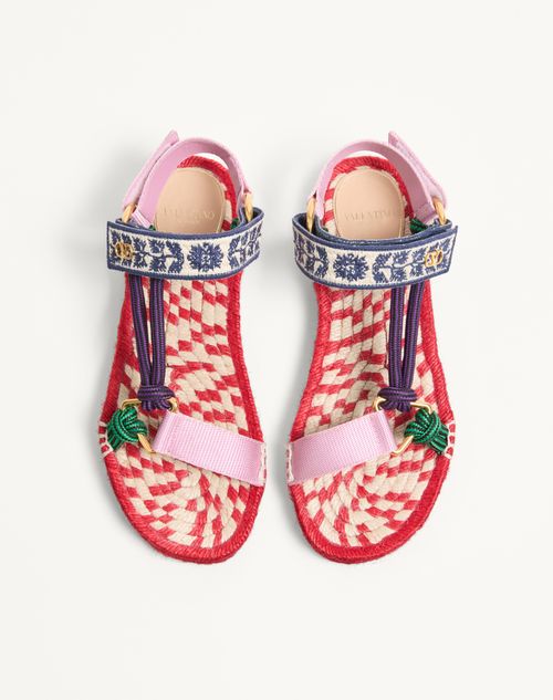 Valentino Garavani - 레이크 파웰 포도 자수 샌들 20mm - 멀티컬러 - 여성 - 샌들