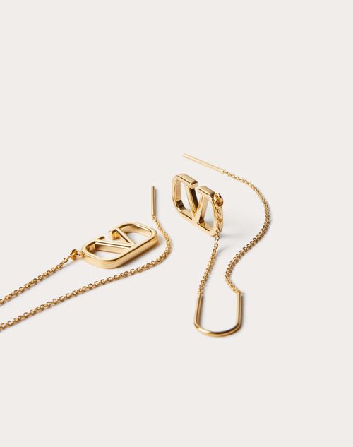 Valentino Garavani - Vlogo Signature Earrings - Gold - Woman - Jewelry