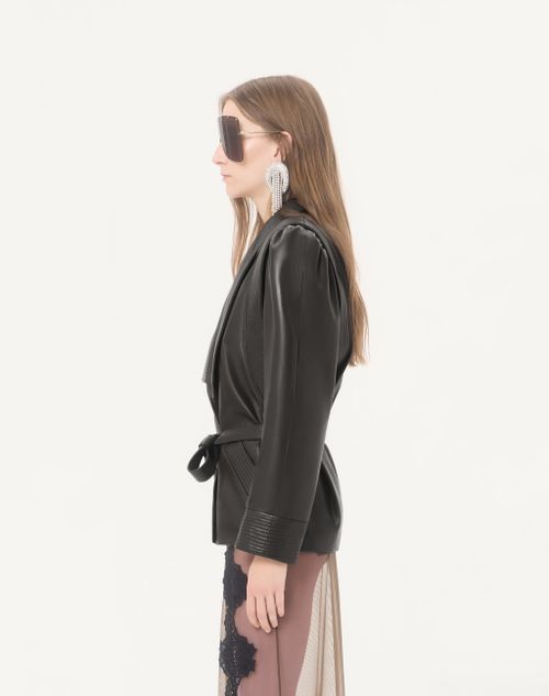 Valentino - Nappa Leather Jacket - Black - Woman - Coats And Outerwear