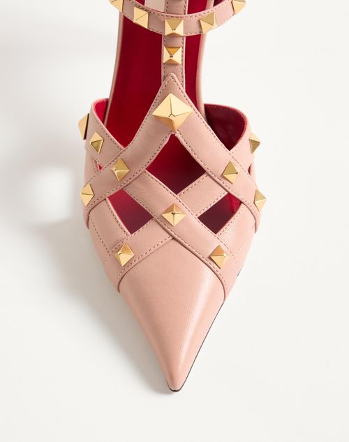 Valentino Garavani - Zapatos De Salón Studdy De Cabritilla Con Tacón De 100 mm - Rosa - Mujer - Salones