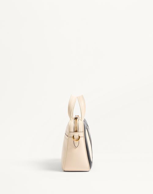 Valentino Garavani - Valentino Garavani Viva Superstar Nappa Leather Handbag - Butter/black - Woman - Top Handle Bags