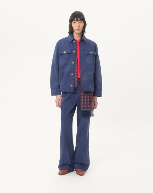 Valentino - Denim Safari Jacket - Blue - Man - Denim