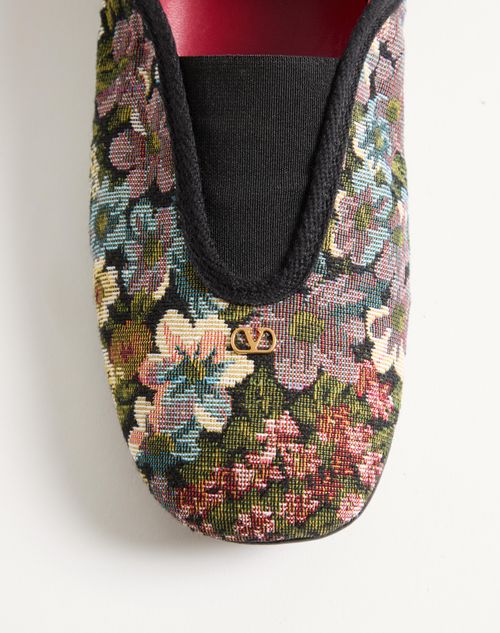 Valentino Garavani - Rythmika Ballerina In Après L'hiver Jacquard Fabric - Animal Print - Woman - Ballerinas