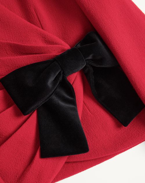 Valentino - Wool Crepe Jacket With Contrasting Bow - Paris/black - Woman - Jackets And Blazers