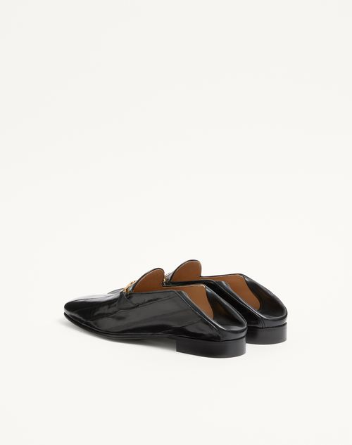 Valentino Garavani - Jiggie Loafer In Anguilla And Nappa Leather - Black - Man - Loafers And Driver