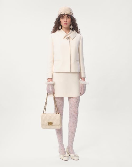 Valentino - Chaqueta De Crepe Couture - Marfil - Mujer - Abrigos Y Chaquetas