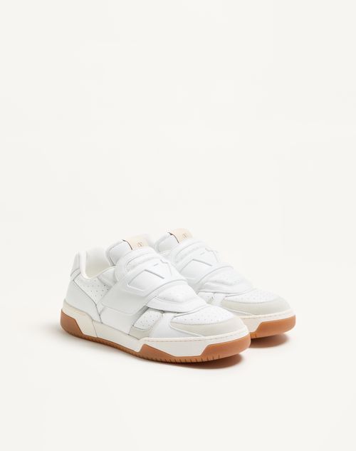 Valentino Garavani - Joie De Jouer Low Top Sneaker In Nappa Calfskin - White - Man - Sneakers