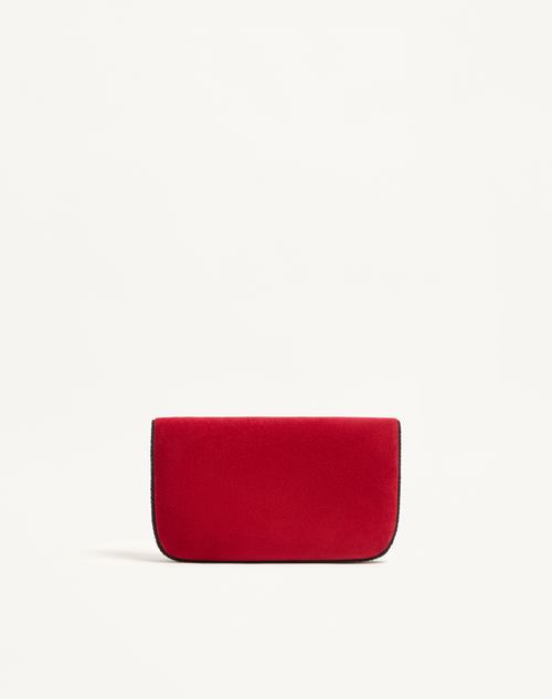 Valentino Garavani - Sans Fin Mini Suede Shoulder Bag - Red - Woman - Clutches