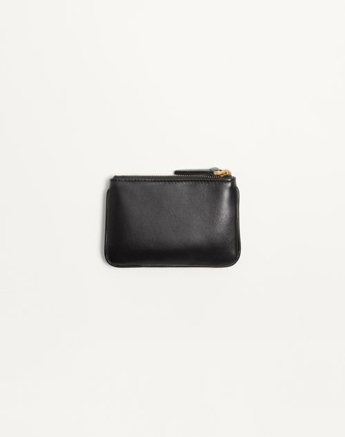 Valentino Garavani - Valentino Garavani Viva Superstar Nappa Leather Key Ring - Black/spice - Woman - Bag Charms And Keyrings