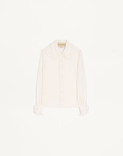 Valentino - Crepe De Chine Shirt - Ivory - Woman - Shirts And Tops