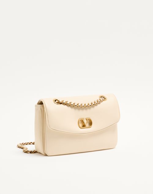Valentino Garavani - Valentino Garavani Djuna Medium Chain Bag In Nappa Leather - Butter - Woman - Shoulder Bags