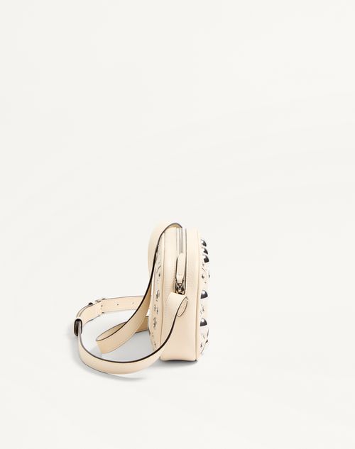 Valentino Garavani - Valentino Garavani Nellcôte Crossbody Bag In Grainy Calfskin - Light Ivory - Woman - Shoulder Bags