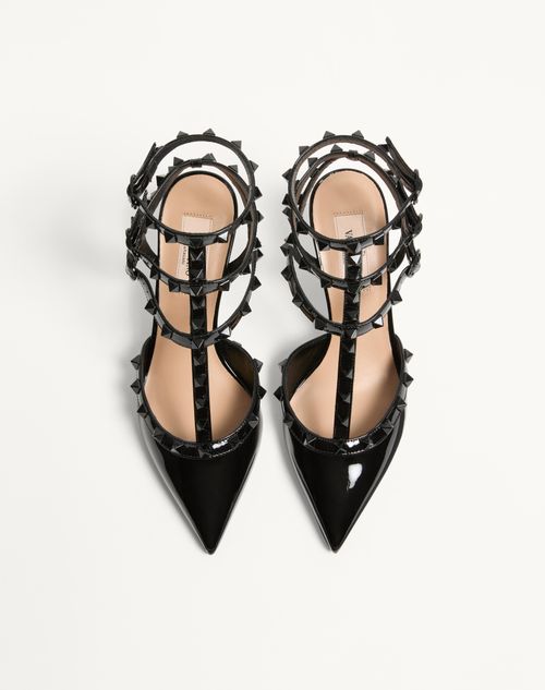 Valentino Garavani - Patent Rockstud Pumps With Matching Straps And Studs 65 Mm - Black - Woman - Pumps