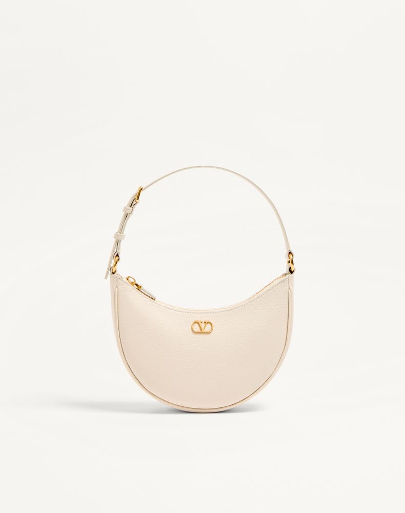 Valentino Garavani Women's Light Ivory Vlogo Signature Mini Hobo Bag In Grainy Calfskin Woman Uni