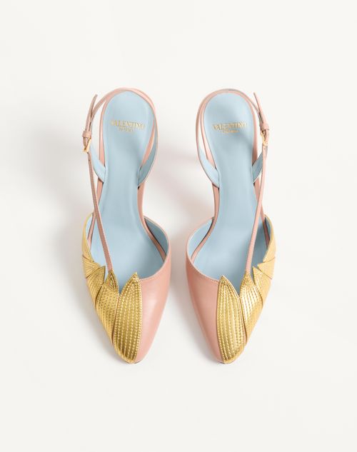 Valentino Garavani - Foliefoliage Kidskin Slingback Pump 90mm - Pink - Woman - Pumps