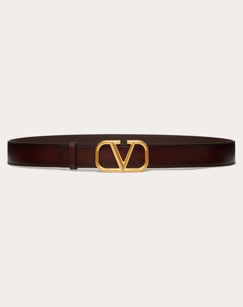 Valentino Garavani Vlogo Signature Belt In Ombré Cowhide In Brown