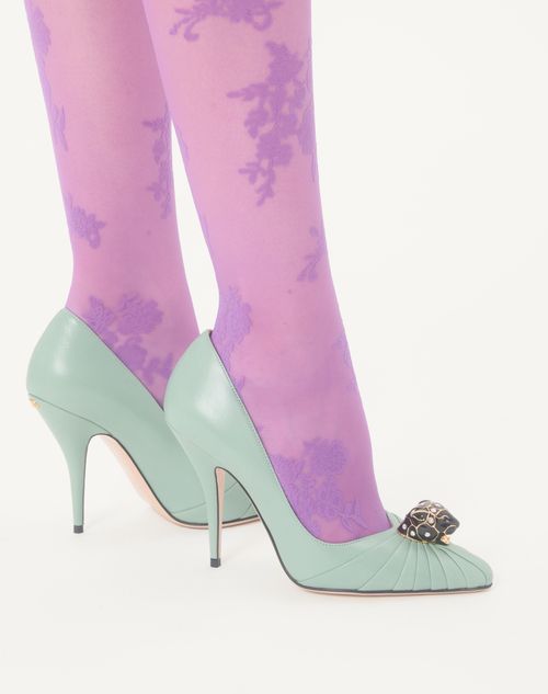Valentino Garavani - Zapato Panthea De Cabritilla Con Tacón De 105 mm - Morning Dew - Mujer - Salones