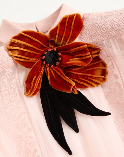 Valentino - Embroidered Organza Top - Pink - Woman - Shirts & Tops