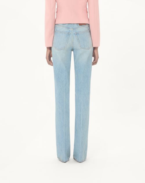 Valentino - Denim Trousers - Denim - Woman - Denim