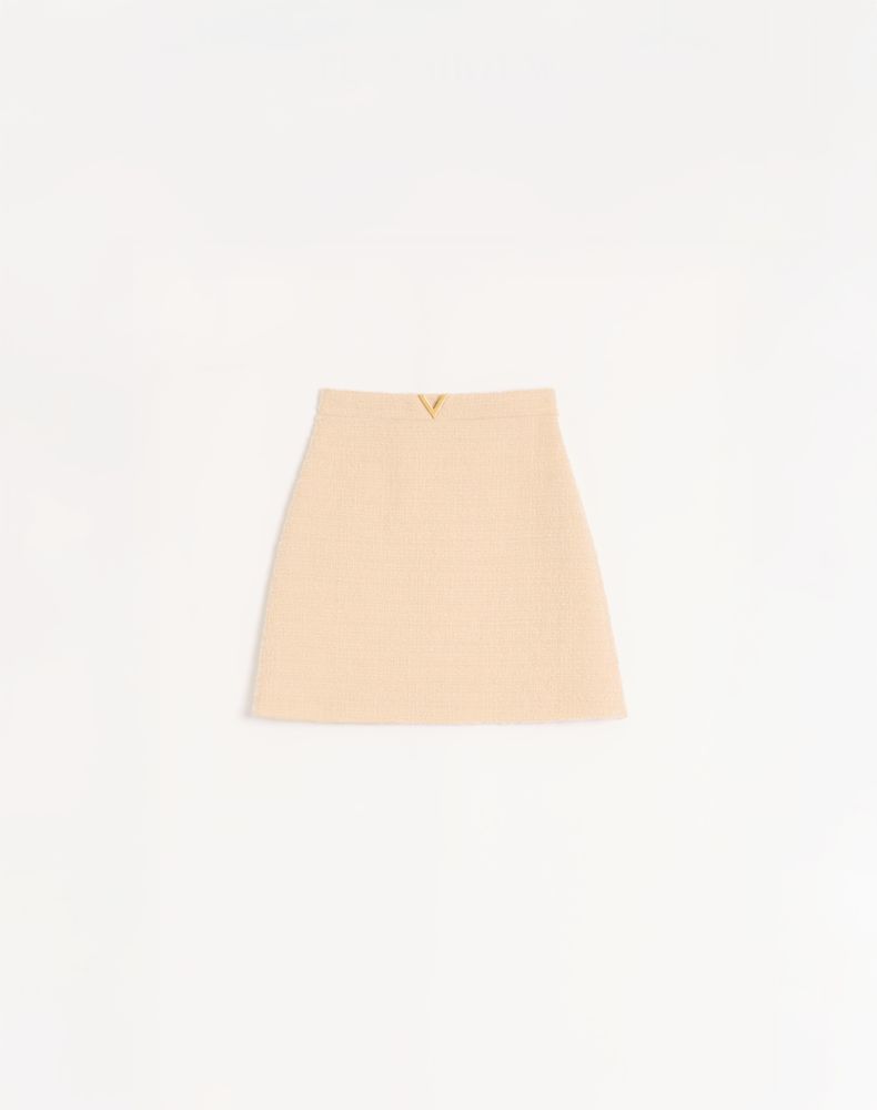 Valentino Women's Birch Curly Wool Short Skirt Woman 48