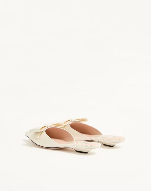 Valentino Garavani - Bowow Kidskin Mule 20mm - Ivory - Woman - Ballerinas