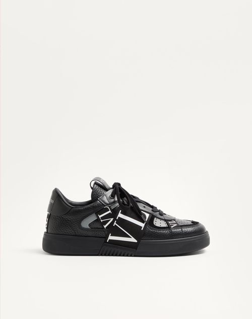 Valentino Garavani - Low-top Calfskin Vl7n Sneaker With Bands - Black - Man - Sneakers