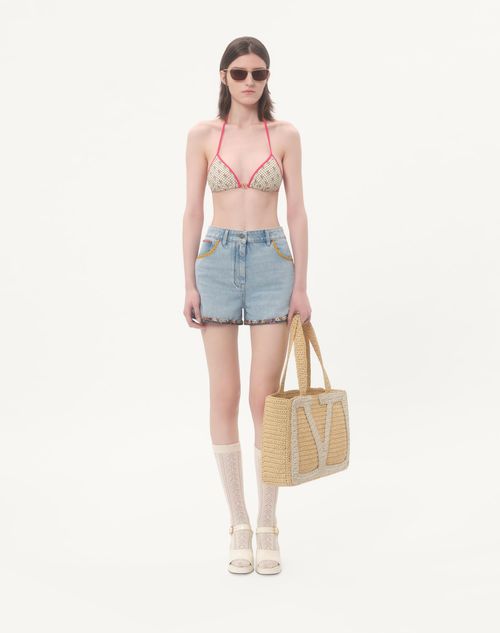 Valentino - Gelatini Print Lycra Bikini With Polka Dots - Birch/multicolour - Woman - Beachwear
