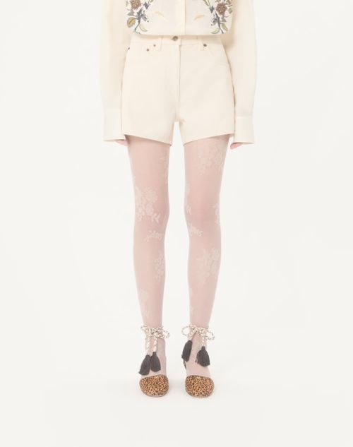 Valentino - Denim Shorts - Ivory - Woman - Denim