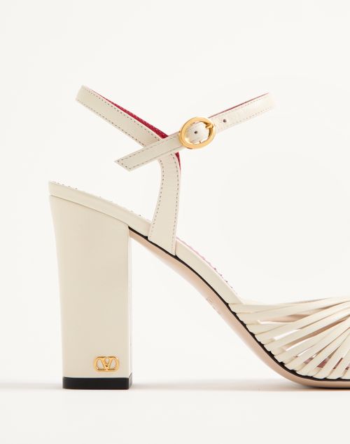 Valentino Garavani - Sandalo Annet In Capretto 90mm - Avorio - Donna - Sandali