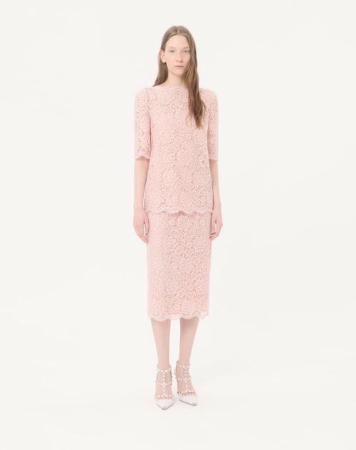 Valentino - Spitzenoberteil - Rosa - Frau - Blusen Und Tops