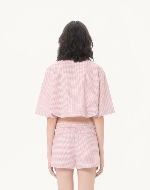 Valentino - Shirt With Checked Pattern - Pink/ivory - Woman - Shirts And Tops