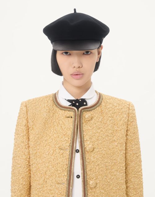 Valentino - Jacquard Cloque Caban - Gold - Woman - Jackets And Blazers