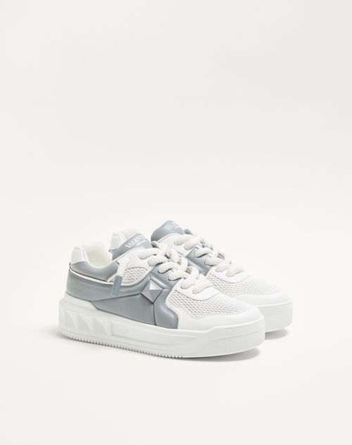 Valentino Garavani - Low-top One Stud Xl Sneaker In Perforated Nappa Leather - White/nuage - Man - Sneakers