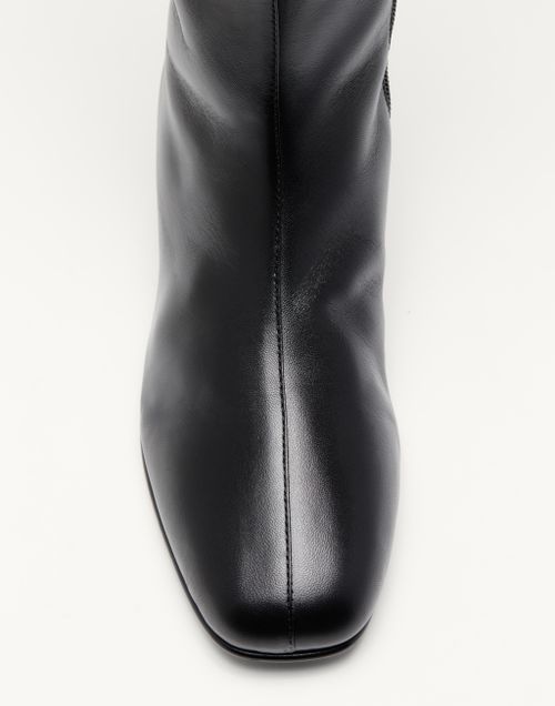 Valentino Garavani - Vlogo Signature Kidskin Boot 20mm - Black - Woman - Boots