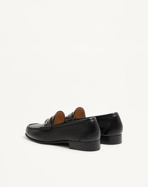 Valentino Garavani - Étudiant Nappa Leather Loafer - Black - Man - Loafers And Drivers