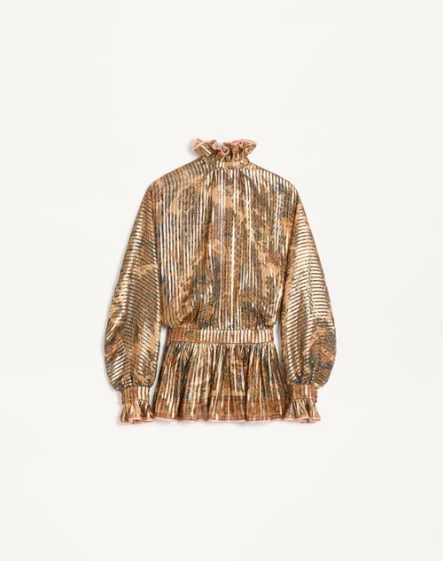 Valentino - Pekin Shirt With Cashmere Voyage Imaginaire Print - Multicolor - Woman - Shirts And Tops