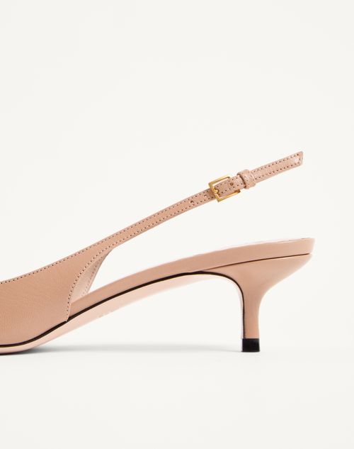 Valentino Garavani - Bepointy Slingback Pumps In Kidskin 45mm - Rose Cannelle - Woman - Pumps