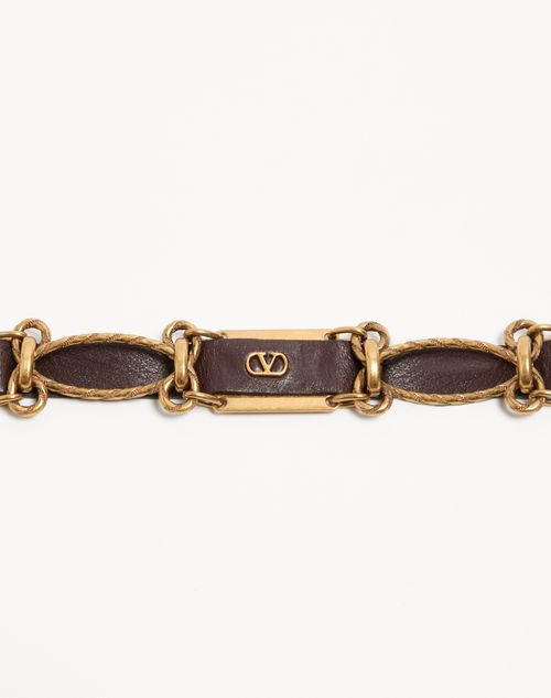 Valentino Garavani - Vlogo Signature Kettengürtel - Braun - Frau - Gürtel
